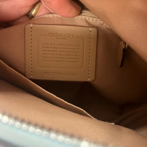 Coach Jules Pebbled Leather Shoulder Hobo in Light Blue - Picture 3 of 13